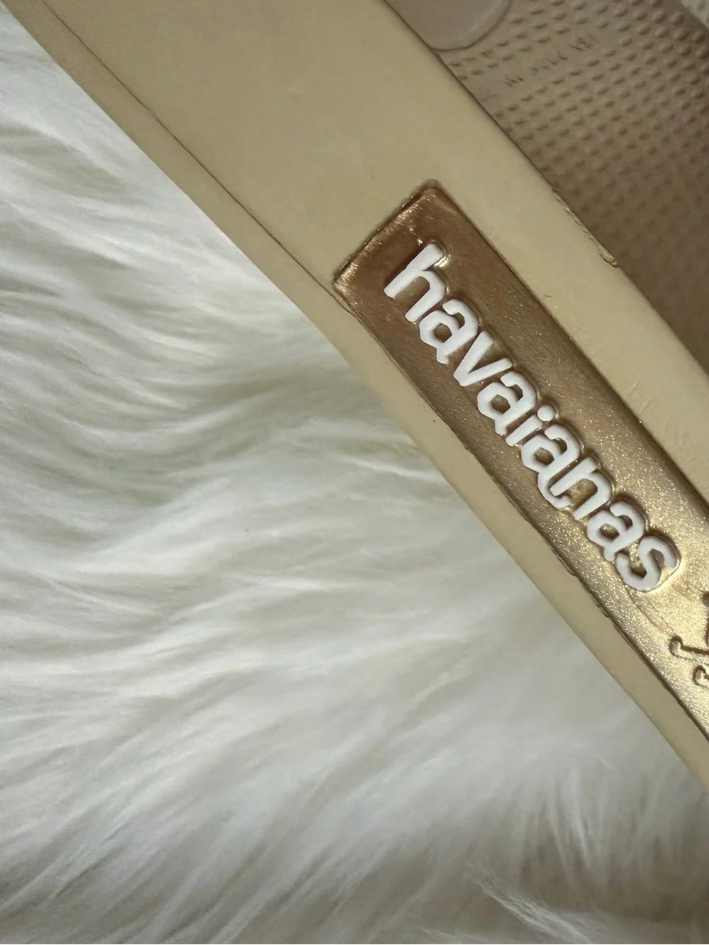 Havaianas Metallic  Gold Slide Sandals